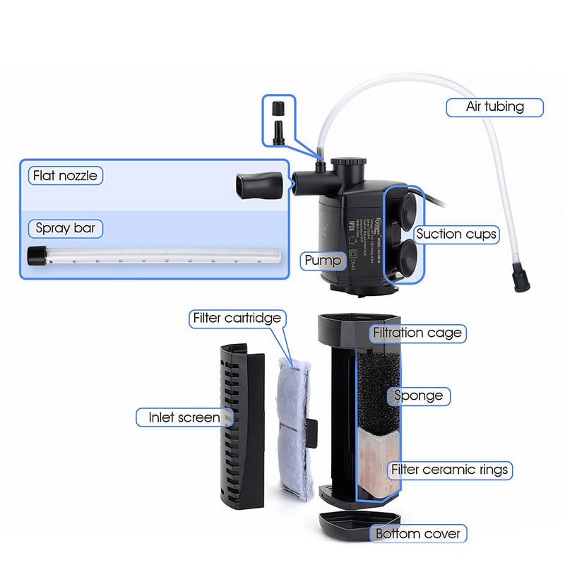 Hygger Internal Aquarium Canister Filter
