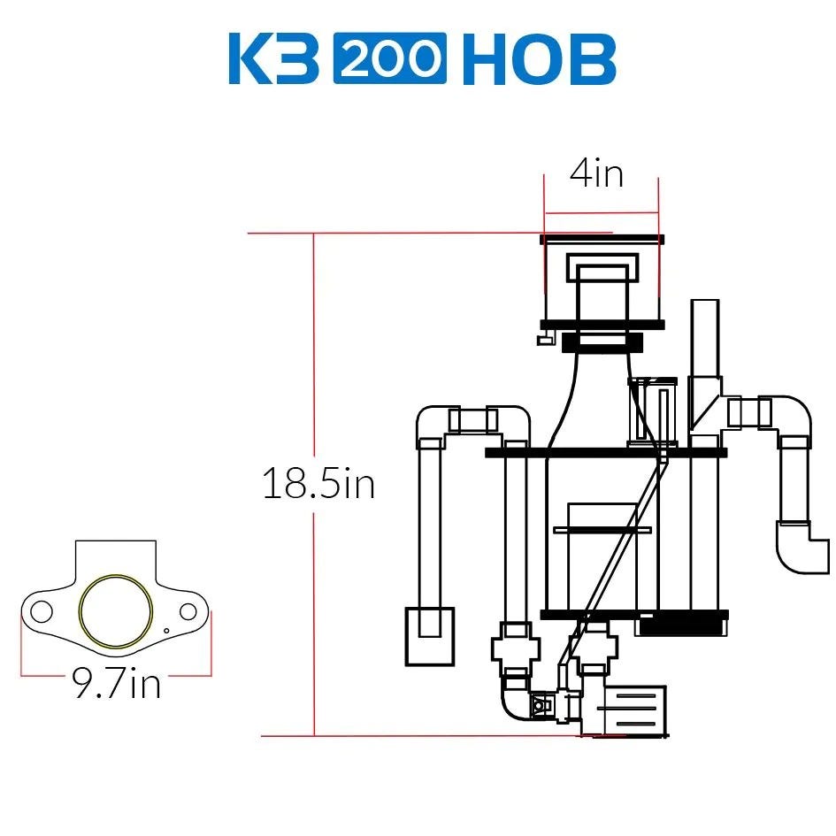 IceCap K3-200HOB Hang On Skimmer