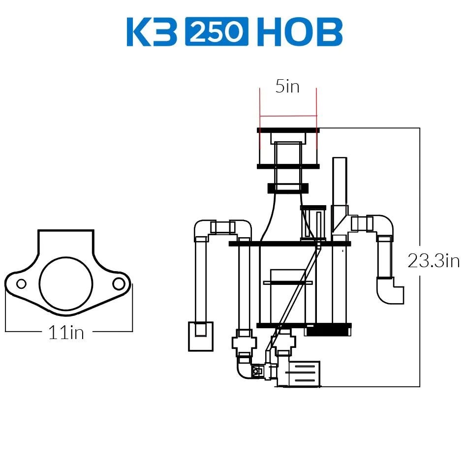 IceCap K3-250HOB Hang On Skimmer
