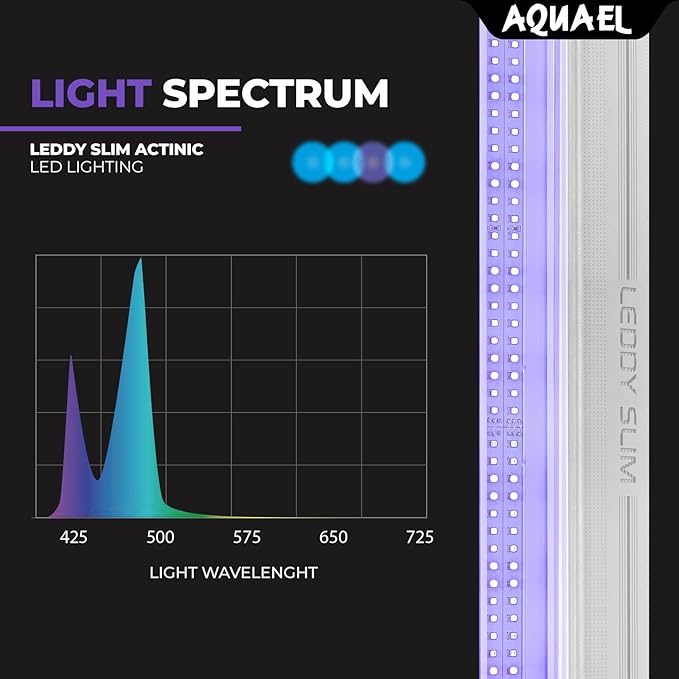 Aquael LEDDY SLIM 36w Actinic LED Fixture 40-48"