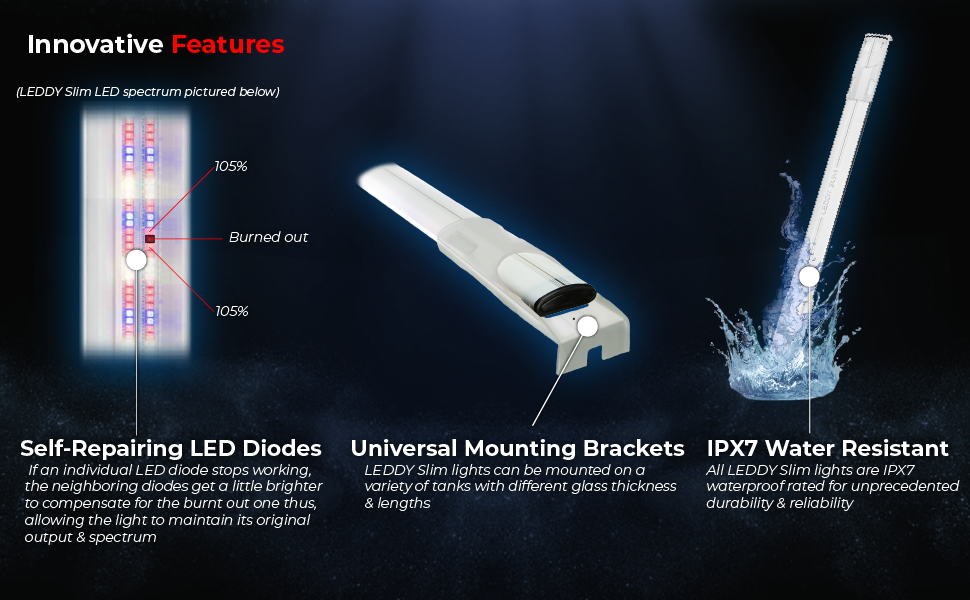 Aquael LEDDY SLIM 32w Marine LED Fixture 30-40"