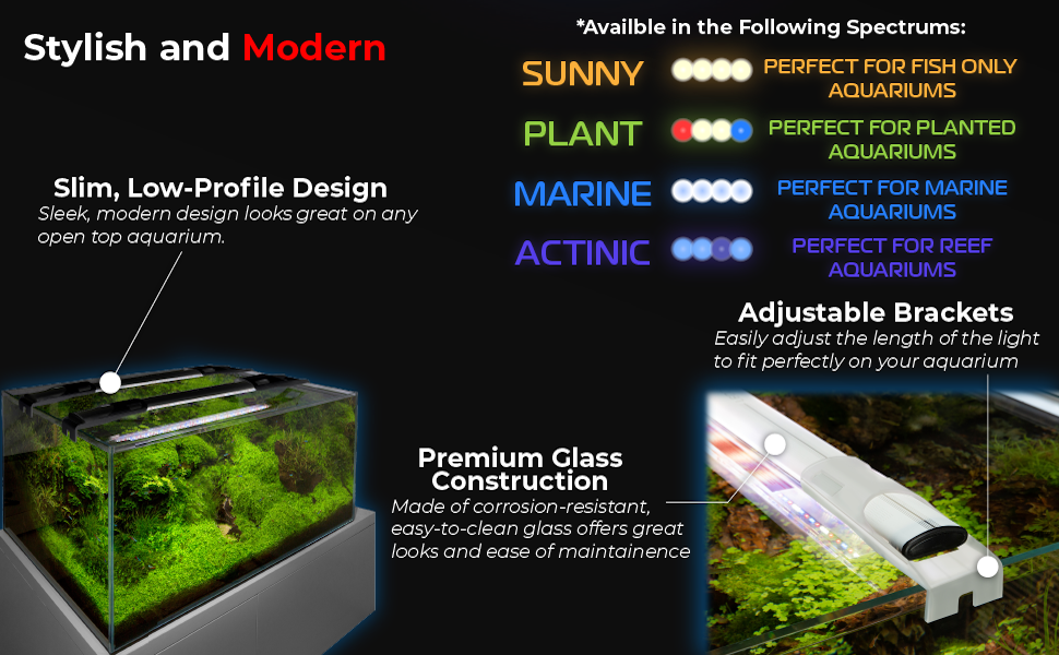 Aquael LEDDY SLIM 36w Marine LED Fixture 40-48"