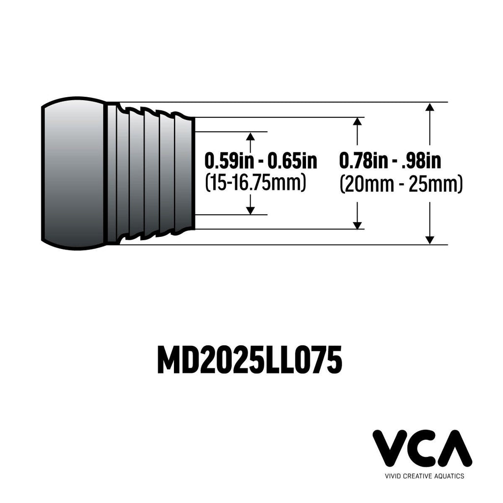VCA Multidapter 2025-075 - 20-25mm pipe socket  to 3/4in Loc-Line Adapter