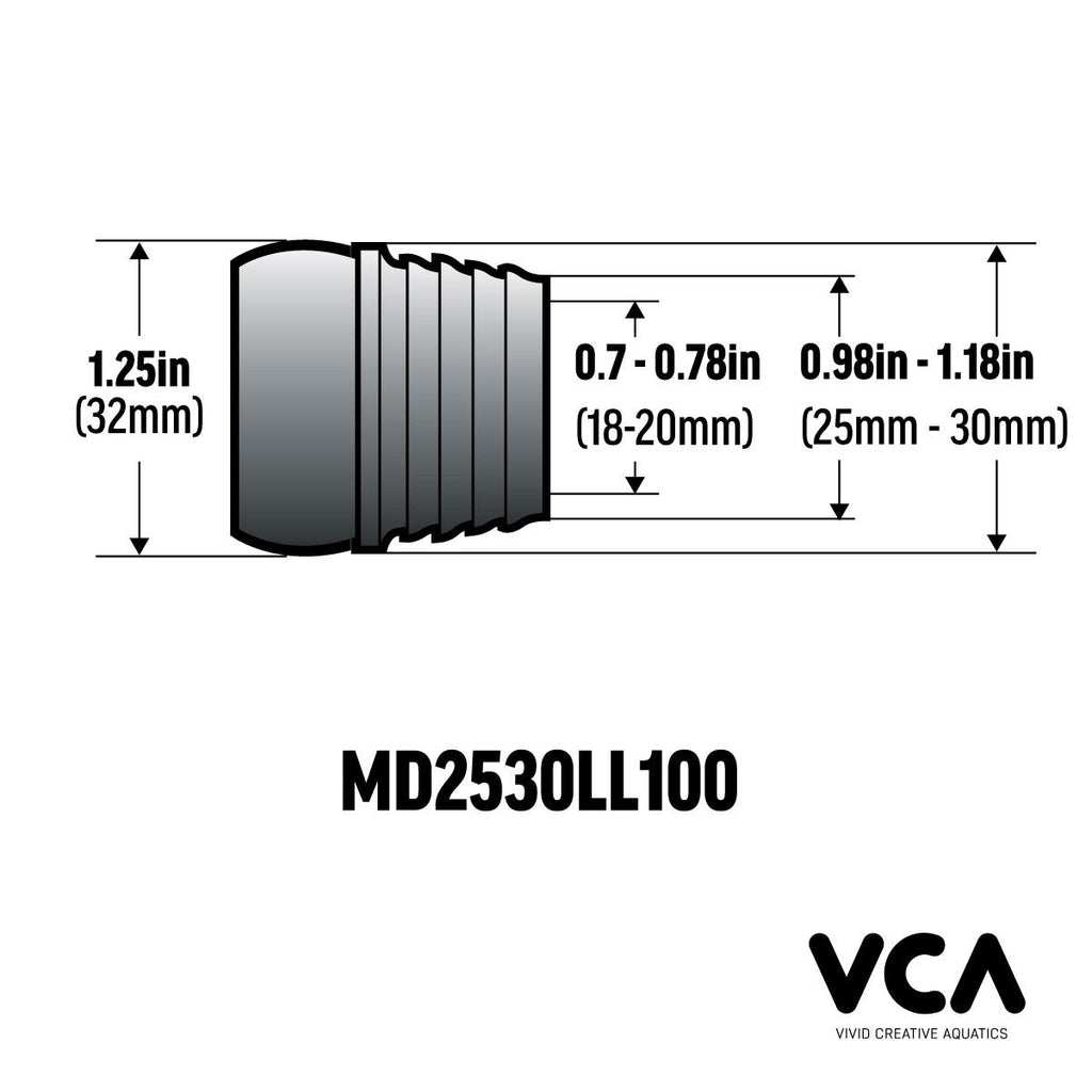 VCA Multidapter 2530-100 - 25-30mm pipe socket to 1in Modular Hose Adapter