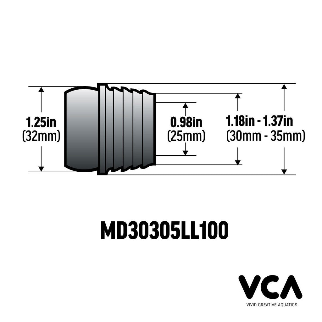 VCA Multidapter 3035-100 - 30-35mm pipe socket to 1in Modular Hose Adapter