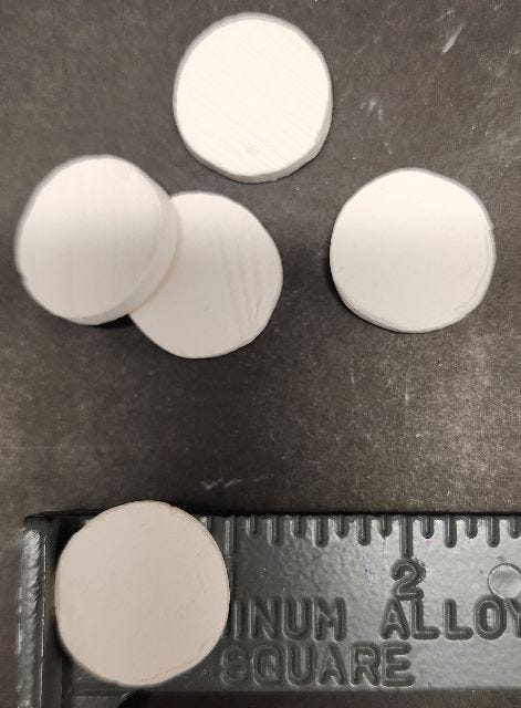 BlueLine 1" White Ceramic Micro Coral Discs 25/pack