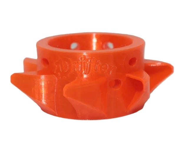 Drifter MINI Floating Fish Feeder - Sunset Surge Orange
