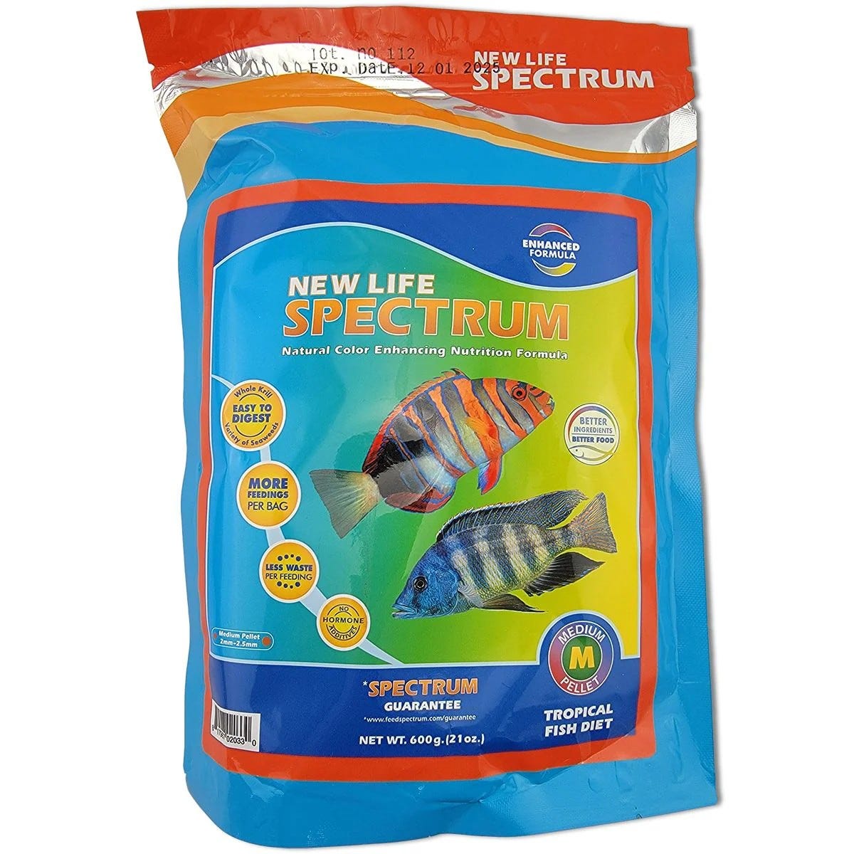 New Life Spectrum Naturox Food - Medium Sinking Pellet (2mm-2.5mm) - 600 gM