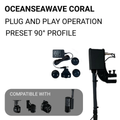 Ocean Sea Coral Sea Wave w/ LARGE CLAMP & BASIC MAGNETIC DRIVE SHAFT (90 OR HEMISHPERE)