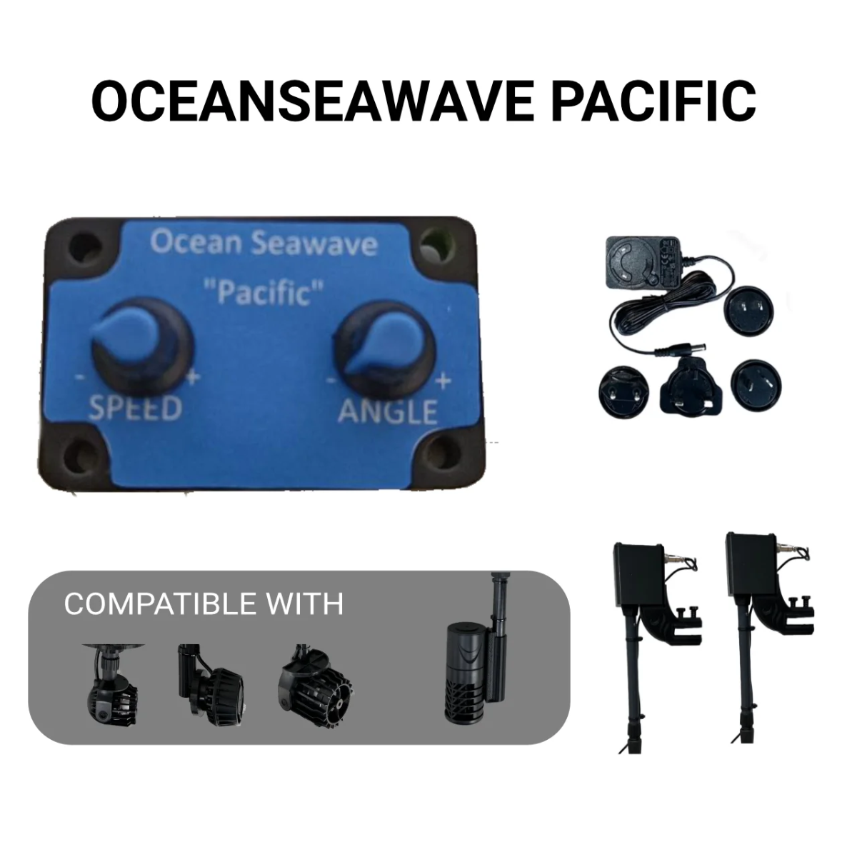 Ocean Sea Pacific Sea Wave w/ LARGE CLAMP & BASIC MAGNETIC DRIVE SHAFT (90 OR HEMISHPERE)