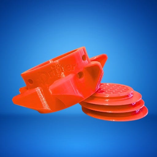 Drifter PRO Floating Fish Feeder - Sunset Surge Orange