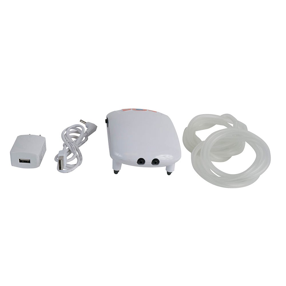 Penn-Plax Cascade Air Charger 2 Double Oulet Rechargeable Battery Air Pump