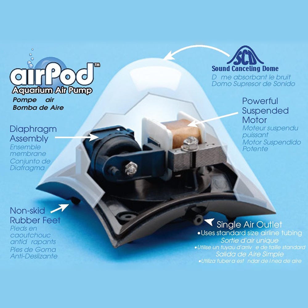 Penn-Plax Air-Pod Air Pump APP1 - Up to 10 Gallons
