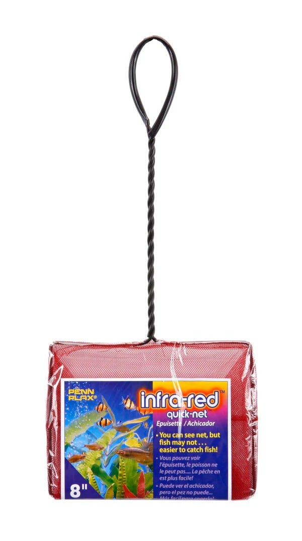 Penn-Plax Quick-Net Infra-Red Fish Net 8" x 6"