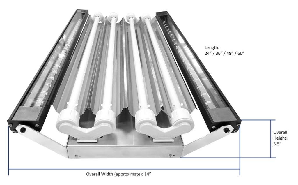 Reef Brite Supra SlimLine Quad T5 Fixture 36"