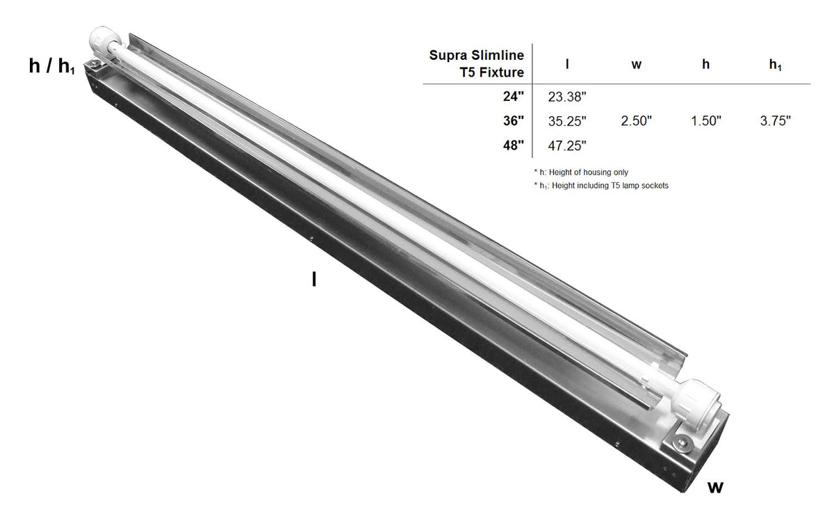 Reef Brite SUPRA T5 Slim Line Single Retro 36"