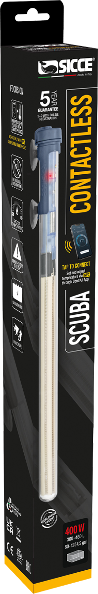 SICCE SCUBA ContactLess 400 Submersible Heater - 400 Watt