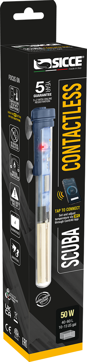 SICCE SCUBA ContactLess 50 Submersible Heater - 50 Watt