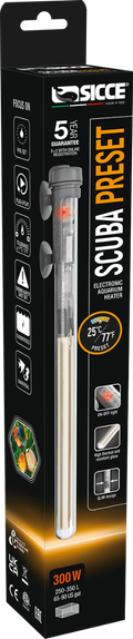 SICCE SCUBA Preset 300 Submersible Heater - 300 Watt
