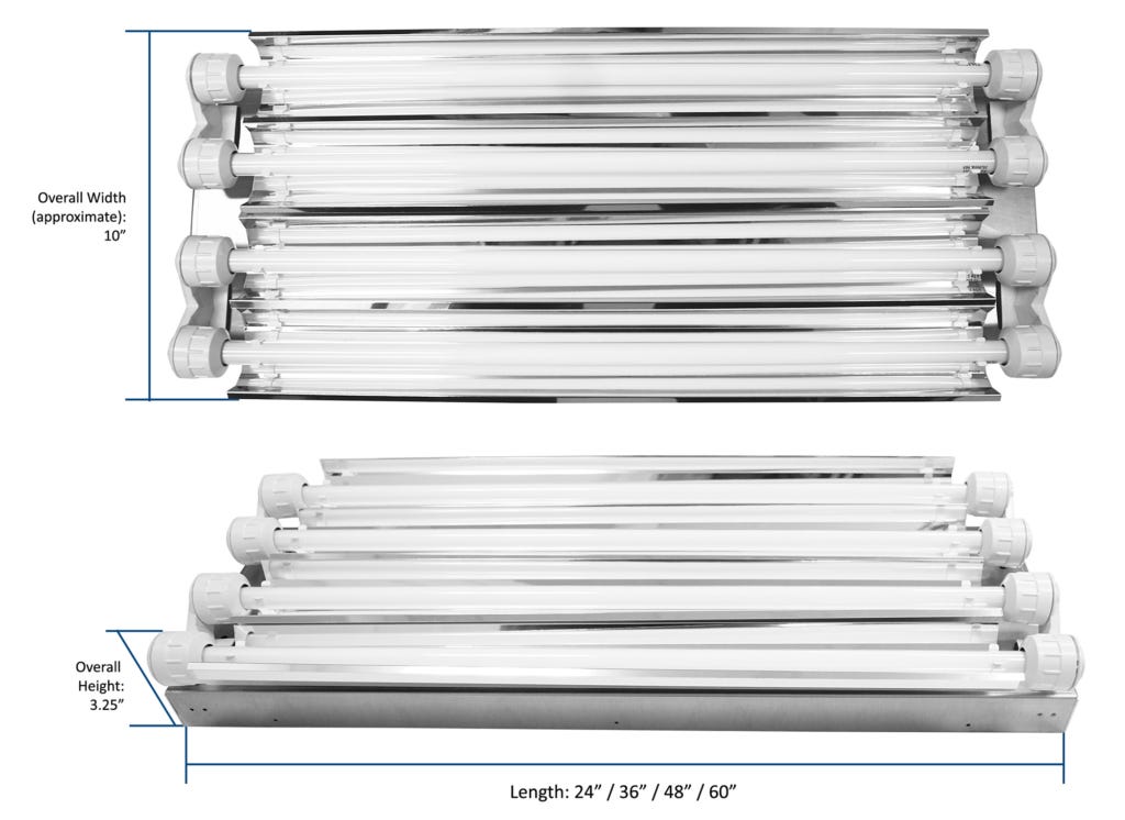 Reef Brite Supra SlimLine Quad T5 Fixture 48"