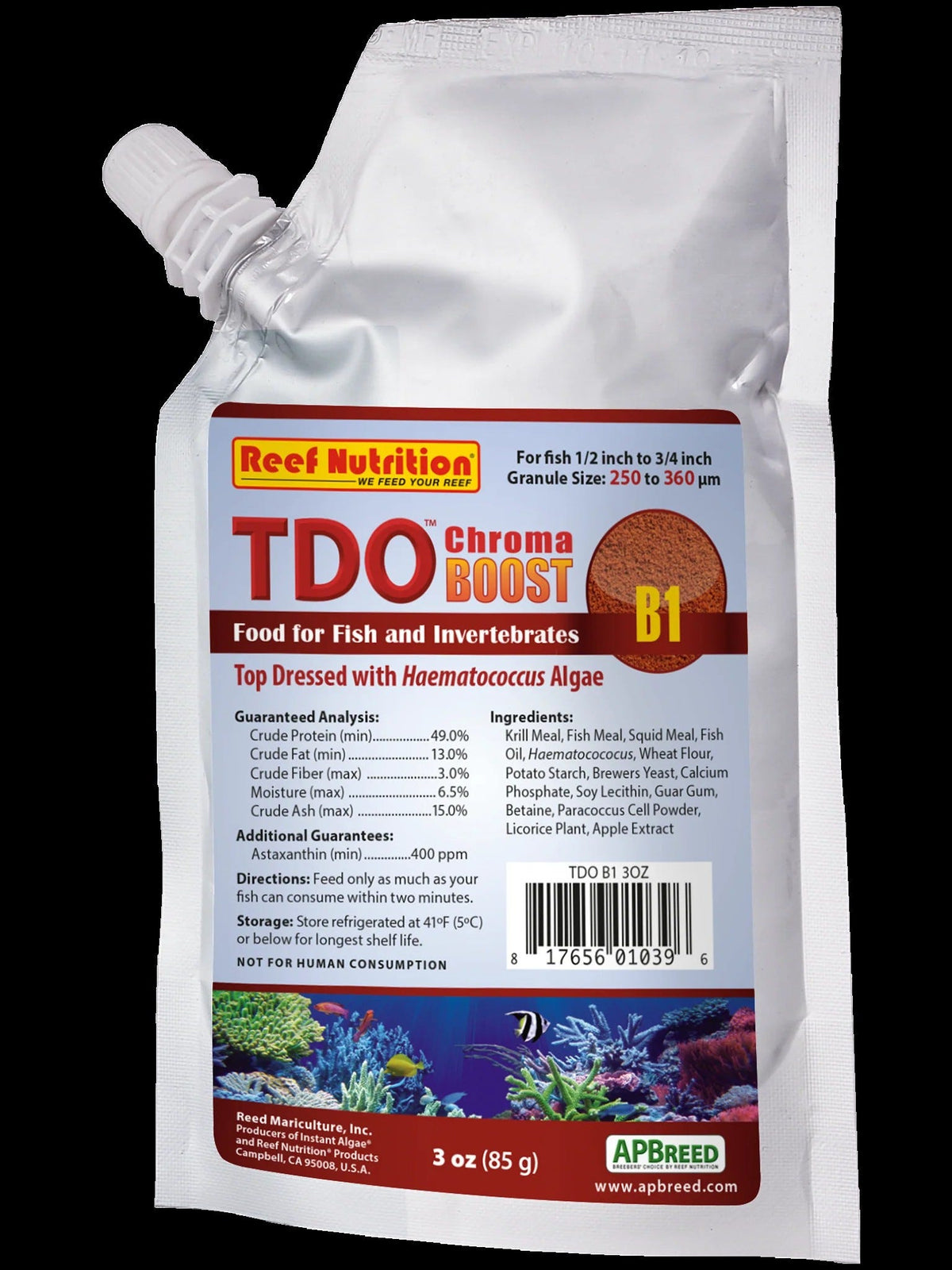 Reef Nutrition Chroma Boost B1 (250-360µm) 3 oz