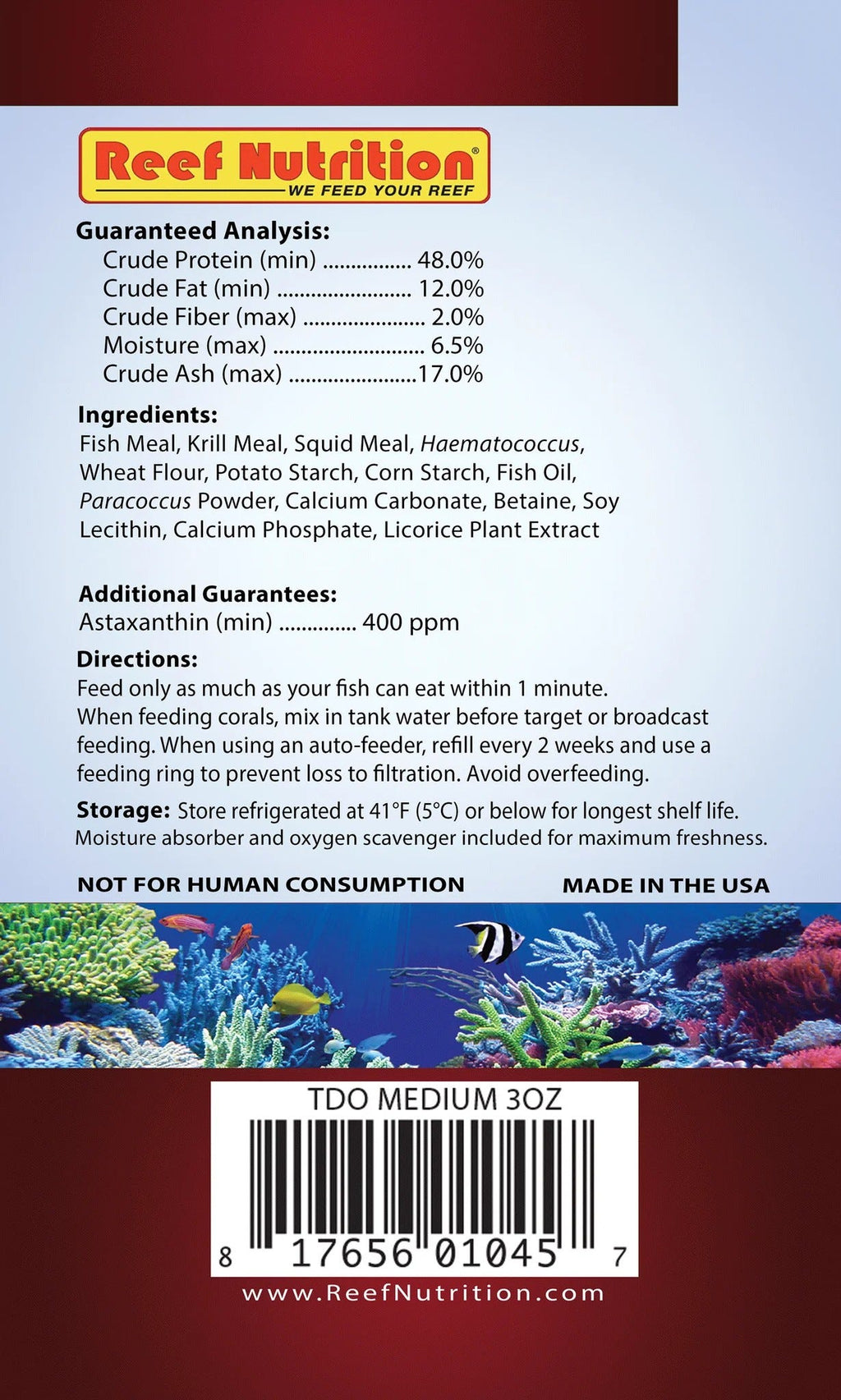Reef Nutrition Chroma Boost Medium EP1 (1.7 mm) 16 oz