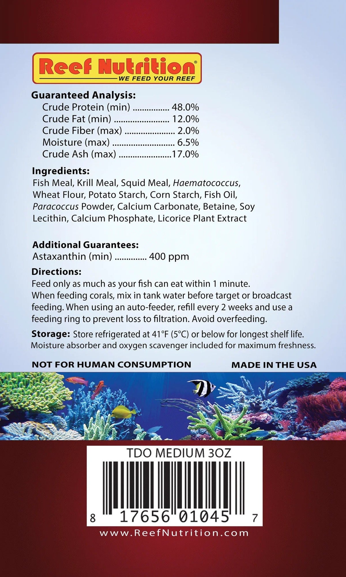 Reef Nutrition Chroma Boost Medium EP1 (1.7 mm) 3 oz