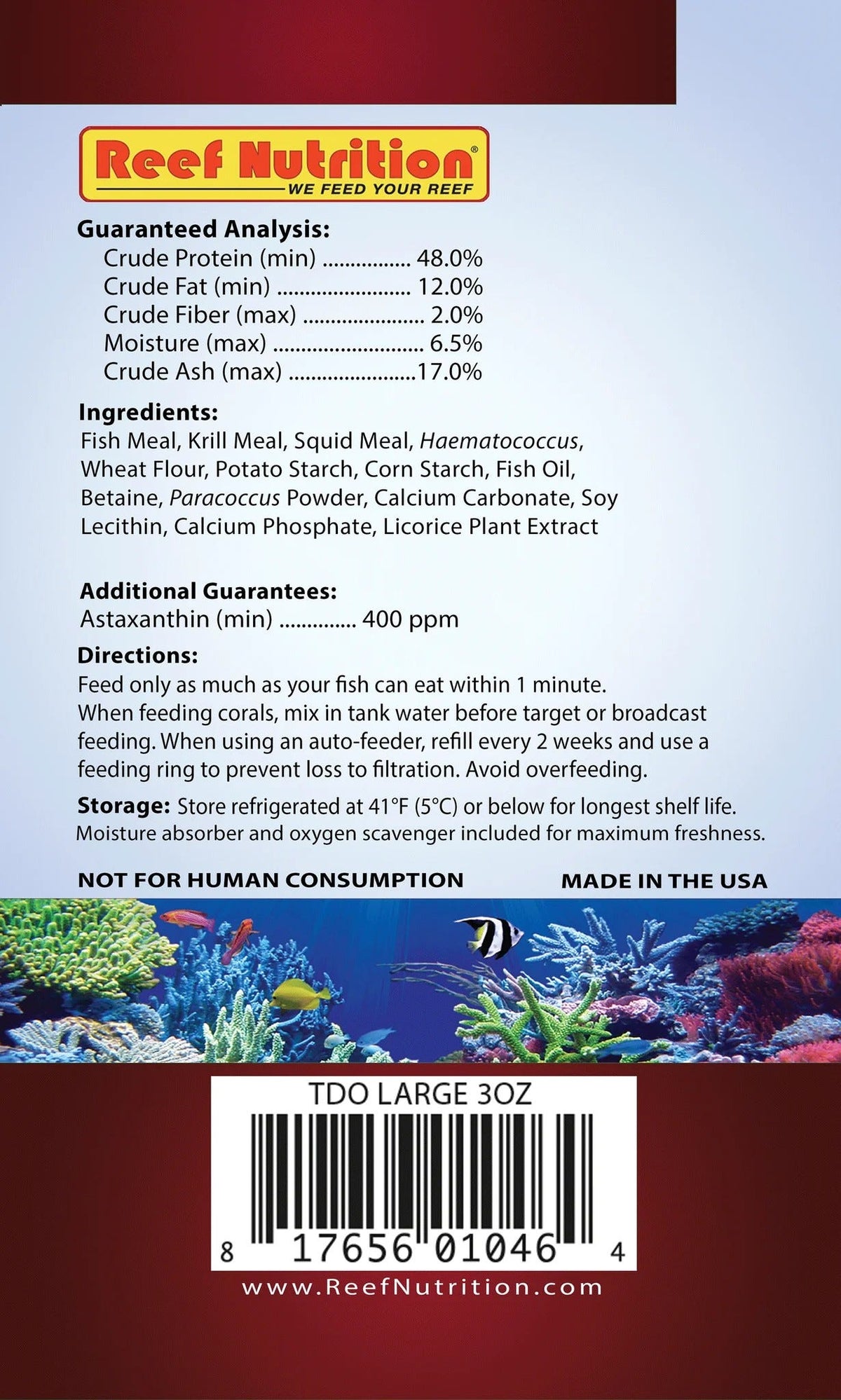 Reef Nutrition Chroma Boost Large EP2 (2.3 mm) 16 oz