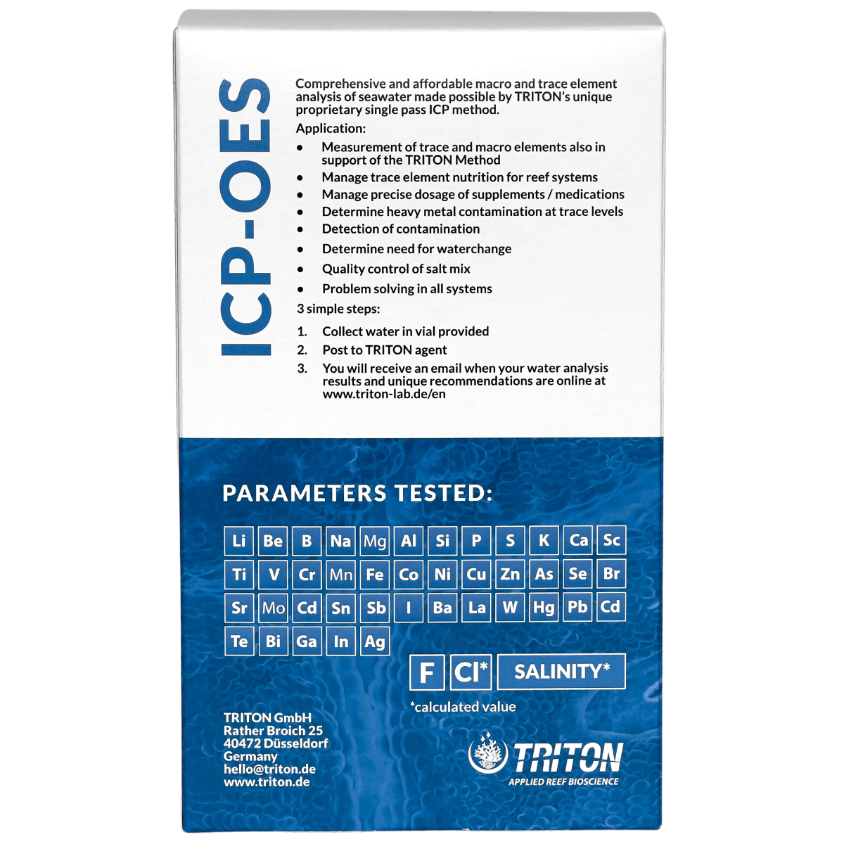 Triton Lab ICP-OES Test - Laboratory Seawater Analysis