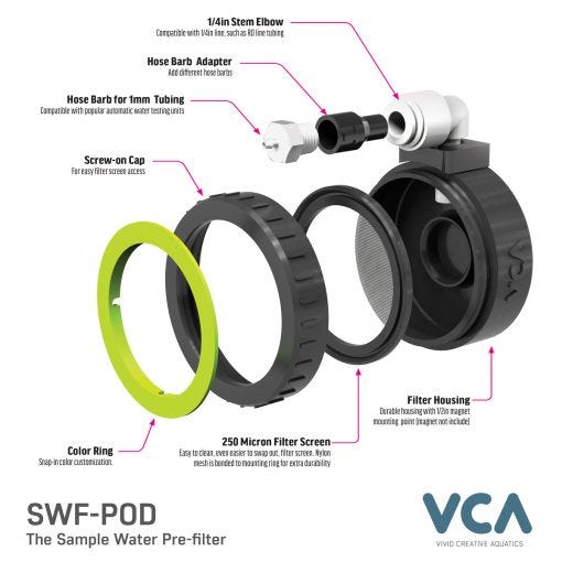 VCA SWF-POD – Sample Water Pre-Filter Kit with 255 Micron Filter Screen