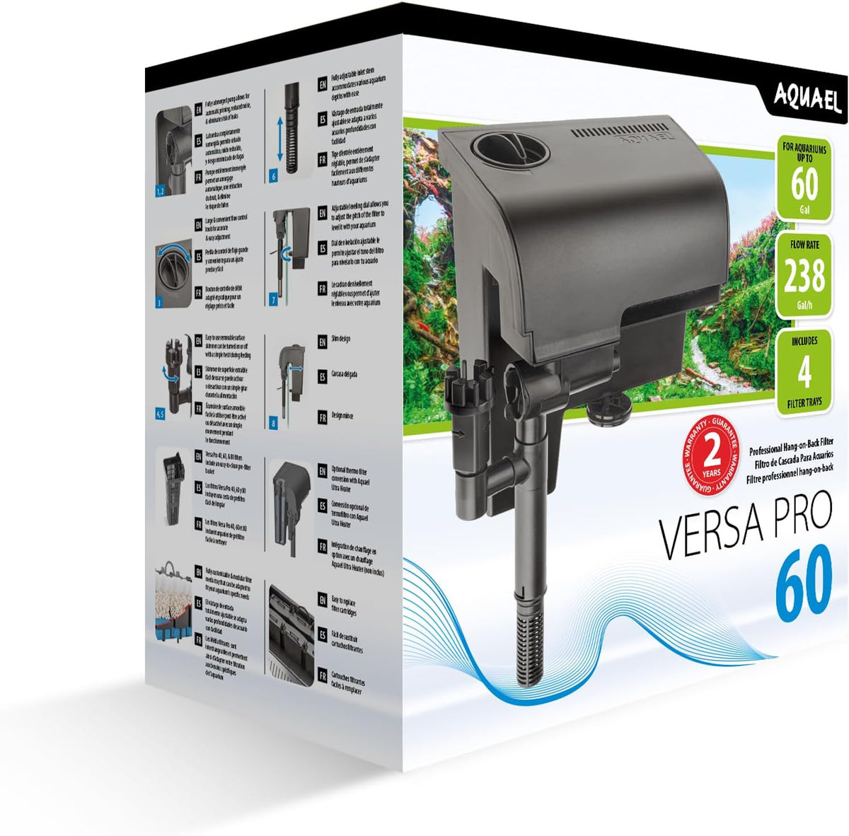 Aquael Versa PRO 60 Hang-on-Back Filter