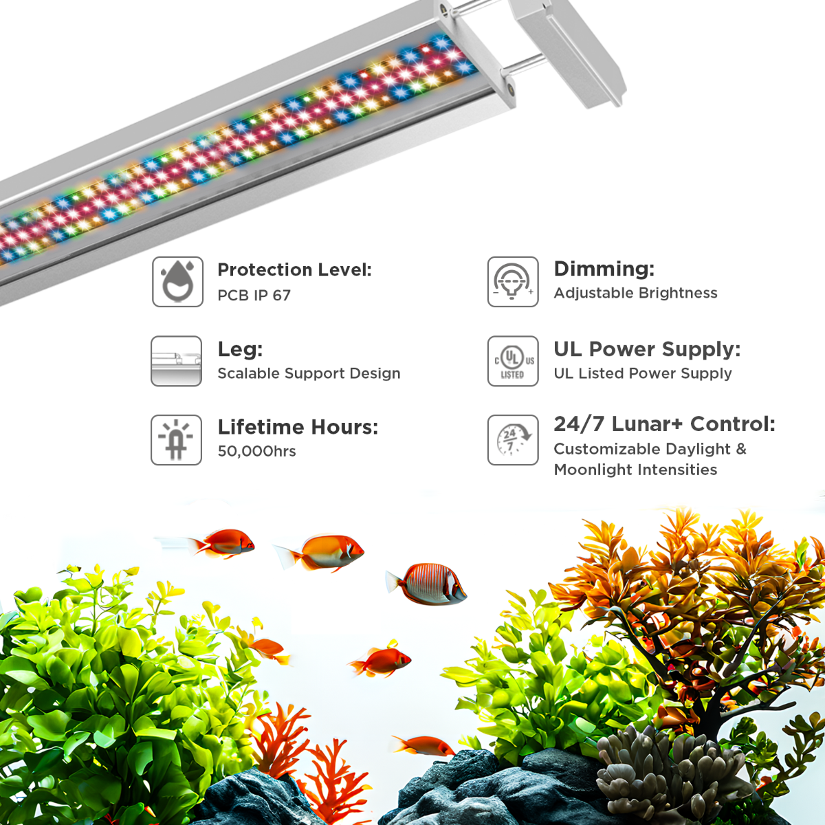 Finnex 24" Vivid Plus 3.0 Color Enhancing  LED Light